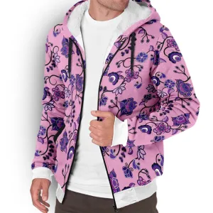 Purple Floral Amour Sherpa Hoodie